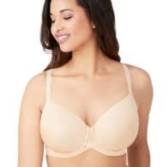 ✅ WACOAL 853281 ULTIMATE SIDE SMOOTHER T-SHIRT BRA SIZE 38G IN TAN - Picture 1 of 6